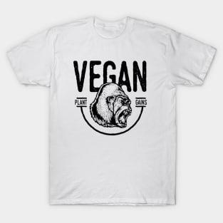 Vintage Vegan Gym Gorilla T-Shirt